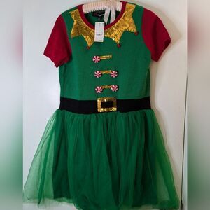 33 Degrees Christmas Elf Sweater Dress (Size M) Sequin